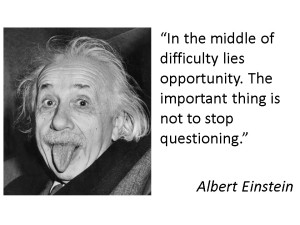Einstein questioning