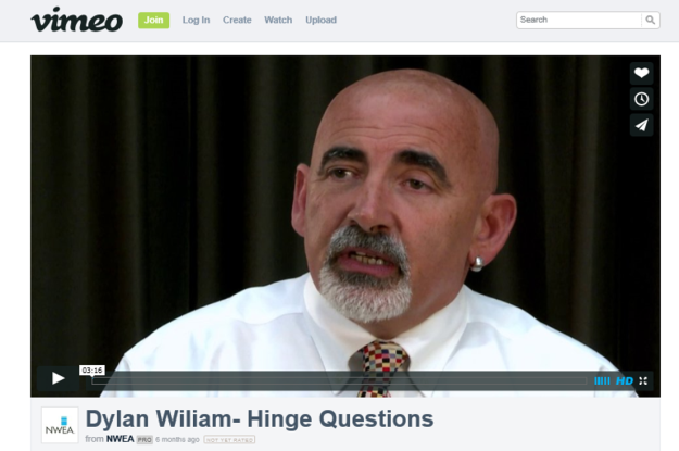 Dylan Wiliam Hinge Questions